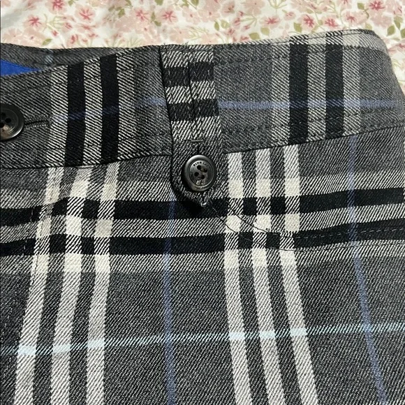 Burberry Blue Label Black, Blue and Gray Plaid Shorts - Picture 3 of 8